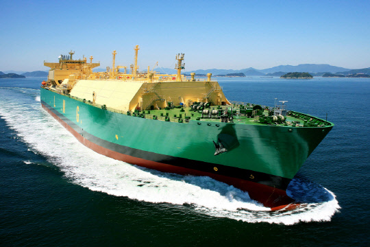 삼성중공업이 건조한 LNG운반선. <삼성중공업 제공>